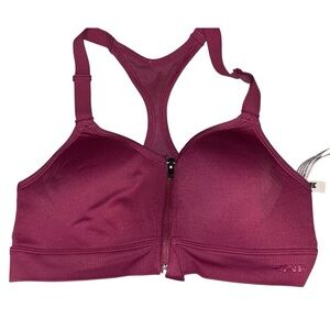 Victoria's Secret Zip Front Sports Bra - Deep Pink Like New!